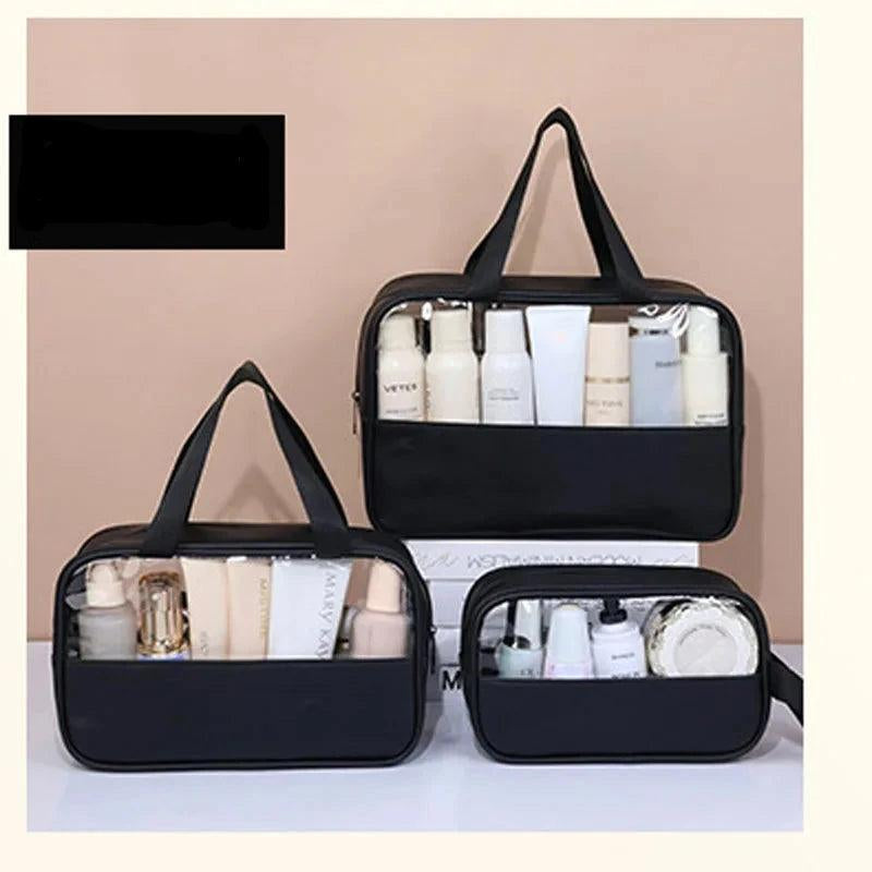 Portable Travel Cosmetic Bag Women Transparent Makeup Bag Large-Capacity Bath Wash Bags Multifunction Waterproof Storage Case