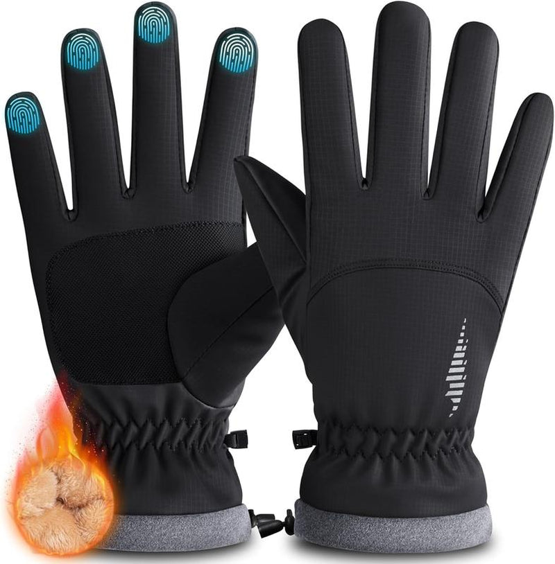 Winter Gloves Women Men Waterproof Windproof, Cold Weather Warm Gloves with Touchscreen Fingers, for Running, Driving, Cycling, Biking, Riding, Walking, Hiking, Outdoor Sports, Daily Work