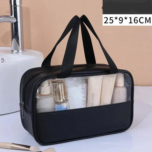 Portable Travel Cosmetic Bag Women Transparent Makeup Bag Large-Capacity Bath Wash Bags Multifunction Waterproof Storage Case