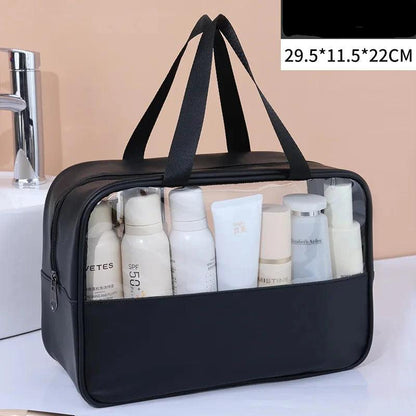 Portable Travel Cosmetic Bag Women Transparent Makeup Bag Large-Capacity Bath Wash Bags Multifunction Waterproof Storage Case